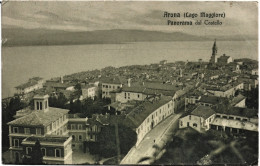 1918-Novara Arona (Lago Maggiore) Panorama Dal Castello - Novara