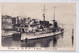 1920circa-Taranto, Regia Nave San Giorgio Attraversa Il Canale - Taranto