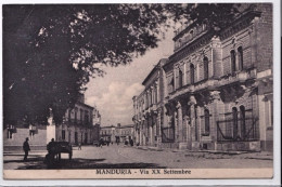 1935-Manduria (Taranto) Via XX Settembre, Viaggiata - Taranto