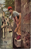 1916-cartolina Venezia Disegnatore E. Titto "Marietta" - Women