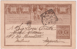 1895-Cartolina Postale 25 Anniversario Liberazione Roma C.10 Con Bollo Hotel Vit - Postwaardestukken