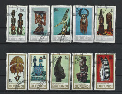 Burundi 1967 African Masks Y.T. 233/237 + A 452/456 (0) - Oblitérés