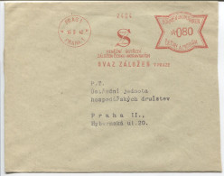 Böhmen Und Mähren Absenderfreistempel Svaz Zalozen Prag 16.9.42 - Cartas & Documentos