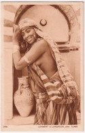 1917-Libia Donna Araba Al Pozzo,viaggiata,timbro Rosso Visto Dal Censore Tripoli - Libye