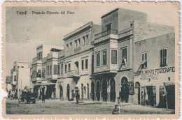 1916-Tripoli Piazzale Mercato Del Pane,bollo Viola Comando 177^ Battaglione Mili - Libye