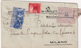 1947-raccomandata Atti Giudiziari Affrancata L.3 Democratica+L.15 Avvento Repubb - 1946-60: Poststempel