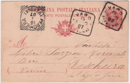 1907-cartolina Postale 10c. Con Annullo Di Collettoria Vago Verona 15.8 - Stamped Stationery