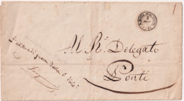 1860-fascetta Con Annullo R.Posta Militare Sarda N.1 Del 3.8 Sulla Sop.manoscrit - 1. ...-1850 Prephilately