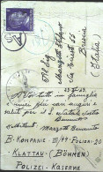1943-Germania Boemia B.Kompanie III/SS Polizei Kaserme Klattau Manoscritto Su Ca - Cartas & Documentos