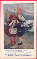 1924-Le Due Fiammelle Amorose, Illustratore Bertiglia, Viaggiata - Marcophilia