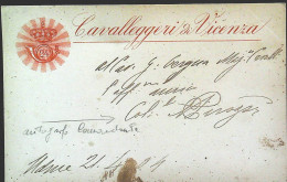1904-cartolina Militare 24^Cavalleggeri Di Vicenza Con Firma Autografa Del Coman - Marcophilia