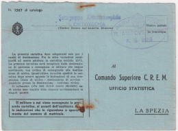 1942-cartolina Da Sottogruppo Antisommergibile Civitavecchia Con Bollo R.Motoved - Marcophilia