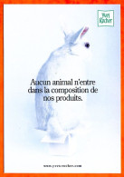 Carte Publicité Pub YVES ROCHER Lapin Pas D'animal Dans Produits - Advertising