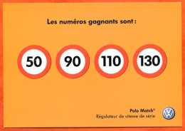 Carte Publicité Pub Auto VOLKSWAGEN  VAG Polo Match Régulateur De Série - Advertising