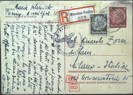 1941-Intero Postale Raccomandato Germania Monaco 21.2.41 Per L'Italia - Marcophilia