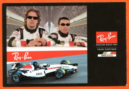 Carte Pub RAY BAN Team Partner Bar Honda Formule 1 - Publicité
