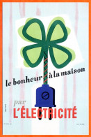 Carte Publicité EDF 70 Ans Pub Le Bonheur A La Maison Par électricité - Advertising