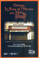 Carte Publicité Pub TV 13 ème Rue Octobre Mois De Horreur Cinéma Fantastique - Advertising