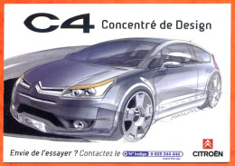 Carte Publicité Pub Auto CITROEN C4  4 - Advertising