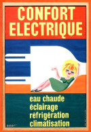 Carte Publicité EDF 70 Ans Pub Confort électrique - Publicité