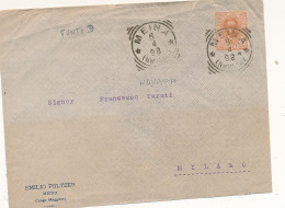 1898 MEINA NOVARA  TONDO RIQUADRATO - Poststempel
