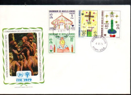 NOUVELLES HEBRIDES FDC 1979 ANNEE DE L'ENFANT - Autres & Non Classés