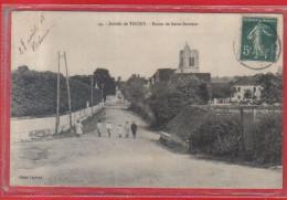 Carte Postale 89. Thury  Route De Saint-Sauveur  Très Beau Plan - Other & Unclassified