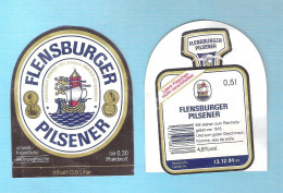 FLENSBURGER - PILSENER - 0.5 L   -    BIERETIKET (BE 789) - Cerveza