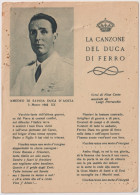 1943-P.M. N. 3550 Del 24.6 Su C.F. Illustrata La Canzone Del Duca Di Ferro,fori  - Marcophilie
