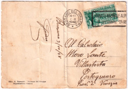 1948-cartolina Da Bassano Del Grappa Affrancata L. 25 Alpini Adunata Annullo Spe - FDC