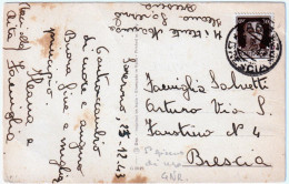 1943-GNR Cartolina Affrancata 30c. Soprastampato Tiratura Di Brescia (primi Gior - Marcophilia