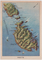 1941-P.M. N.106 Del 27.1(conflitto Italo Greco P.6) C.F. Illustrata Malta - Marcophilie