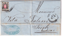 1881-Russia Lettera Per Trieste (Austria) Affrancata 7k. Aquila In Rilievo Isola - Sonstige & Ohne Zuordnung