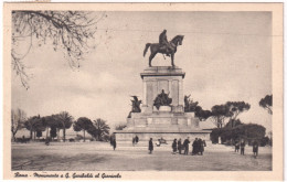 1945-Roma Monumento A Garibaldi Al Gianicolo Cartolina Affrancata Coppia 10c. +  - Marcophilia