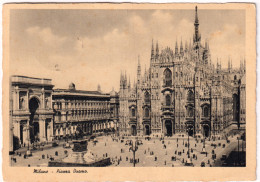 Y1939-cartolina Piazza Duomo Milano Con Erinnofilo Ventennale Della Fiera Di Mil - Vignetten (Erinnophilie)