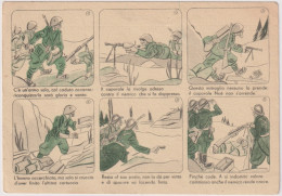 1942-P.M. N. 201 Del 22.12 Su C.F. Illustrata Atti Di Valore A Fumetti C'è Un'ar - Marcophilie