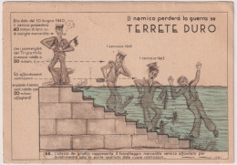 1943-CF Illustrata Il Nemico Perdera' La Guerra Se Terrete Duro Bollo Comando Fl - Interi Postali