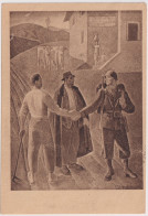1943-P.M. N. 94 Del 4.8 Su C.F. Illustrata Prima Mostra Degli Artisti Italiani I - Marcophilia