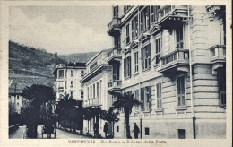 1943-Ventimiglia Via Roma E Palazzo Delle Poste Annullo Del 11.12 (annotazione M - Genova (Genoa)