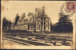 1943-Francia Rosny Sur Seine Le Chateau Et Le Parterre Affrancata 1,50fr. - Sonstige & Ohne Zuordnung