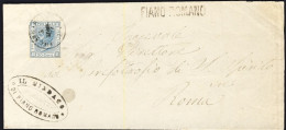 1875-piego Municipale Affrancato 20c.V.E.II^con C 2 E Lineare Fiano Romano - Marcofilie