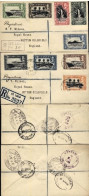 1936-St.Lucia 11 Valori Diversi (dal 1/2d. Al 5 Scellini!) Su 4 Raccomandate Via - St.Lucie (1979-...)
