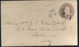 1889-U.S.A. Washington Entire Scott U68 Diretta A Baltimore - ...-1900