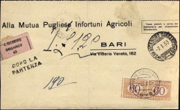 1933-certificato Medico Raccomandato Da S.Nicandro Garganico Con Tassa A Carico  - Storia Postale