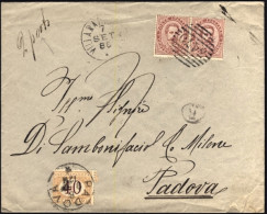 1886-lettera Affrancata Coppia 10c. Con Annullo A Sbarre Di Villabartolomea (ann - Marcophilia
