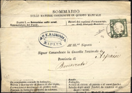 Napoli-1861-Emissioni Per Le Province Napoletane Fascetta Affrancata 1/2t. Verde - Napoli