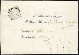 1862-volantino A Stampa Affrancato 2c.grigio Cifra In Rilievo Con Annullo Torino - Storia Postale