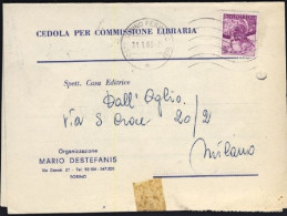 1965-Michelangiolesca Lire 15 Isolato Su Cedola Commissione Fori Archivio - 1961-70: Marcophilia
