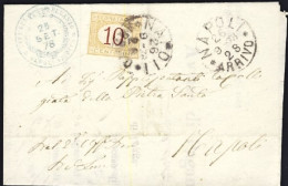 1878-avviso Di Pagamento Affrancato Con Segnatasse 10c. Ocra E Carminio - Poststempel