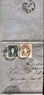 1861-(F=on Piece) Lombardo Veneto Grande Frammento Di Lettera Affrancato 15s. Az - Lombardije-Venetië